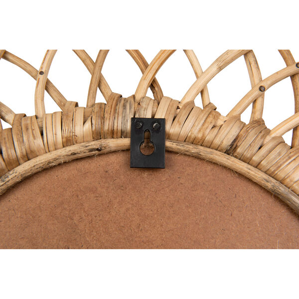 Woven Roots Oval Bamboo Wall Mirror, image 4