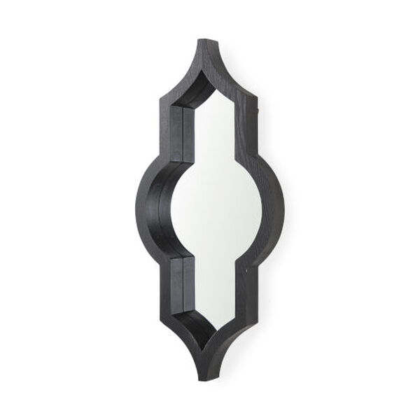 Tamanar Black 15-Inch x 34-Inch Black Wood Frame Wall Mirror, image 1