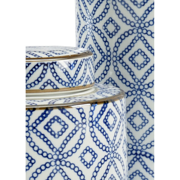White and Blue  Thelma Canisters, Set of 3, image 2