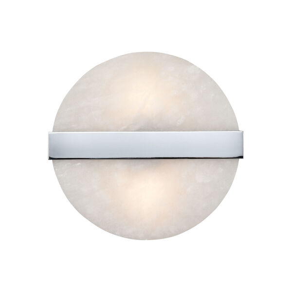 Stonewall White and Chrome Two-Light Wall Sconce, image 1
