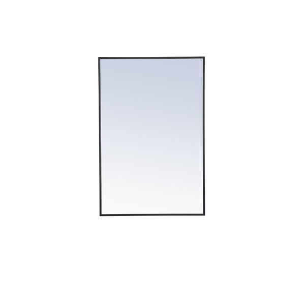 Eternity Black 28-Inch Rectangular Mirror, image 1