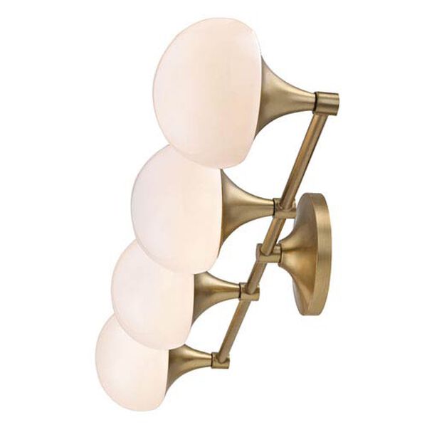 Maverick Aged Brass Four-Light LED Bath Vanity, image 3