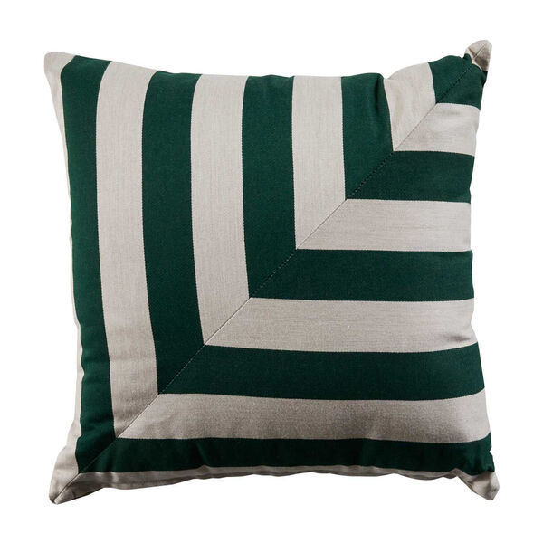 Halo Mallard and Almond 24 x 24 Inch L-Stripe Pillow with Knife Edge, image 1