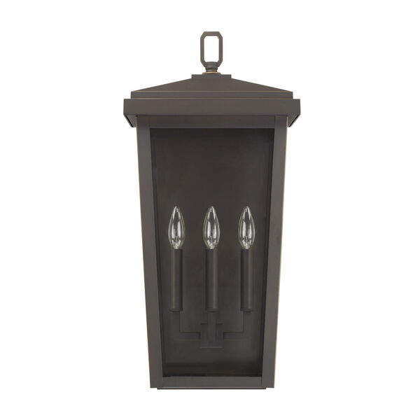 Donnelly Oil Rubbed Bronze 11-Inch Three-Light Outdoor Wall Lantern, image 1