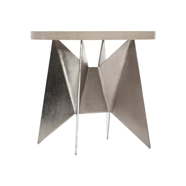 Solaria Dune and Shiny Nickel Side Table, image 4