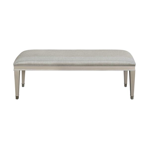 Zoey Silver Upholstered Bed Bench, image 2