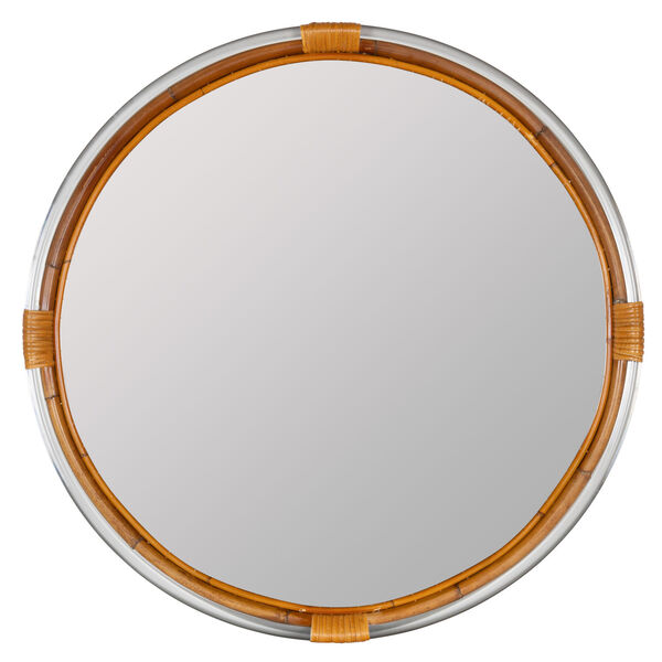 Evelyn Natural Wood 36 x 36-Inch Wall Mirror, image 1