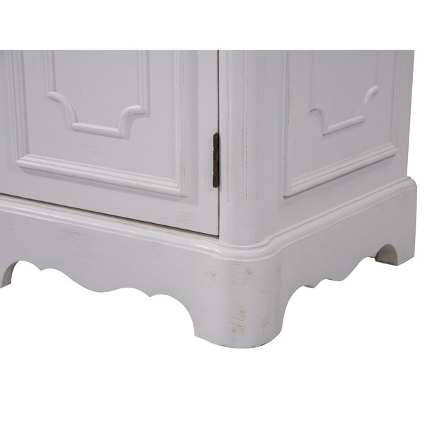 Retro Antique Frosted White Vanity Washstand, image 5