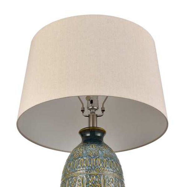 Burnie Blue Glazed One-Light Table Lamp, image 5