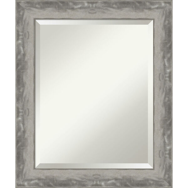 Waveline Silver 20W X 24H-Inch Bathroom Vanity Wall Mirror, image 1