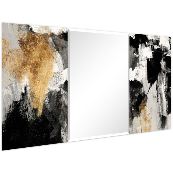 Grey Skies Black 32 x 64-Inch Rectangular Beveled Wall Mirror, image 2