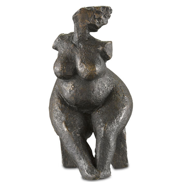 Bronze Lady Dreaming Figurine, image 2