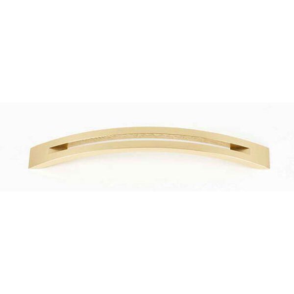 Split Top Polished Brass 6-Inch Pull, image 1