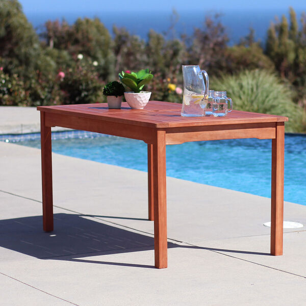 Malibu Outdoor 5-piece Wood Patio Dining Set, image 3