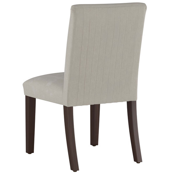 Velvet Light Gray 37-Inch Pleated Dining Chair, image 4