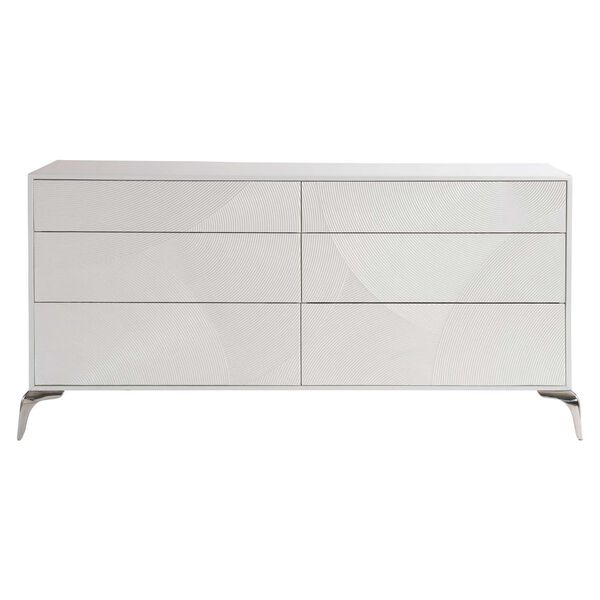 Montoya Frosted Pearl and Stainless Steel Dresser, image 1