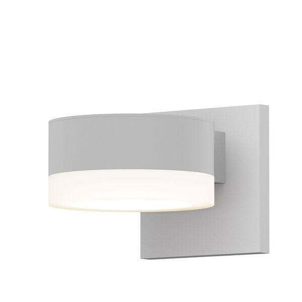Inside-Out REALS Textured White Downlight LED Wall Sconce with Frosted White Lens, image 1
