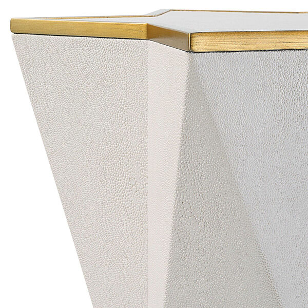 Capella White and Gold Accent Table, image 5