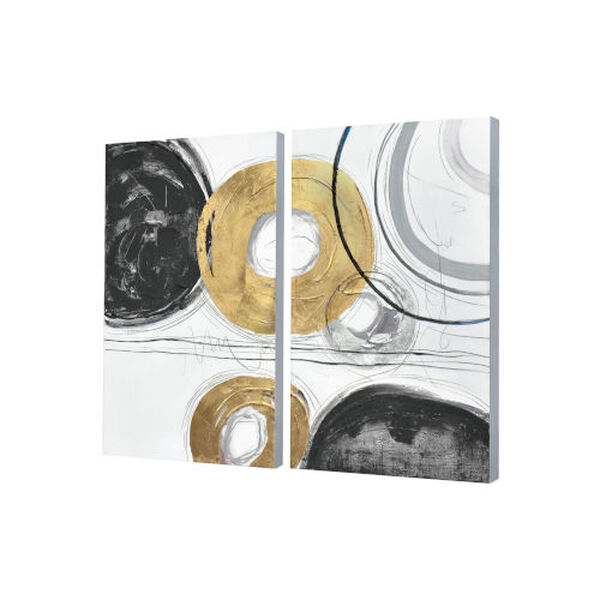 Circle Gets The Square Multicolor Diptych Wall Art, image 2