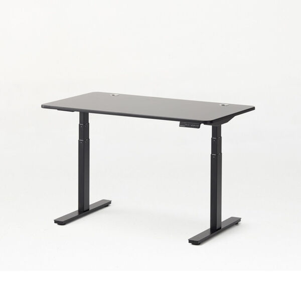 Autonomous Black Frame Black Matte Top Premium Adjustable Height Sit to Stand Desk, image 1