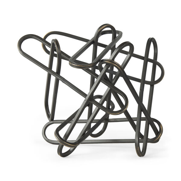 Henderson Black Metal Paperclip Decorative Object, image 1