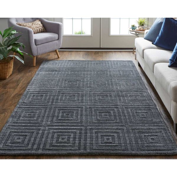 Redford Gray Black Rectangular 3 Ft. 6 In. x 5 Ft. 6 In. Area Rug, image 2