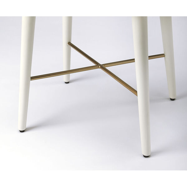 Delridge White and Gold End Table, image 4