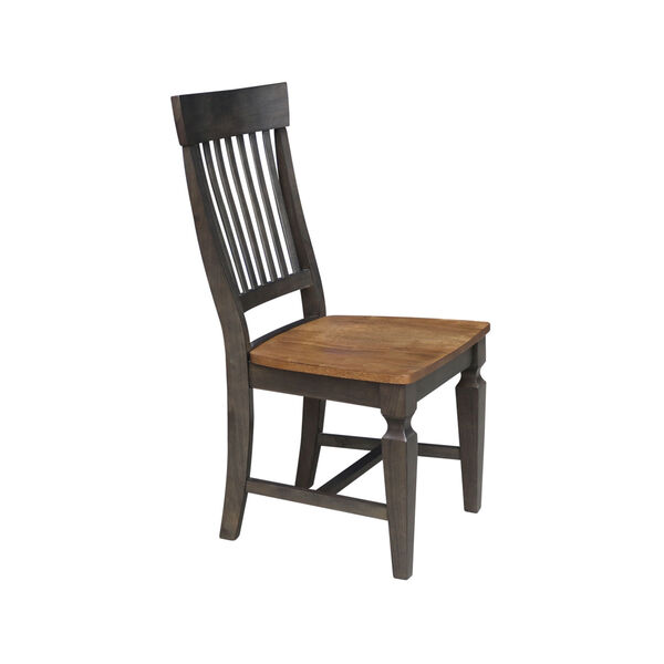 Vista Hickory and Washed Coal Slat Back Chair, Set of 2, image 3