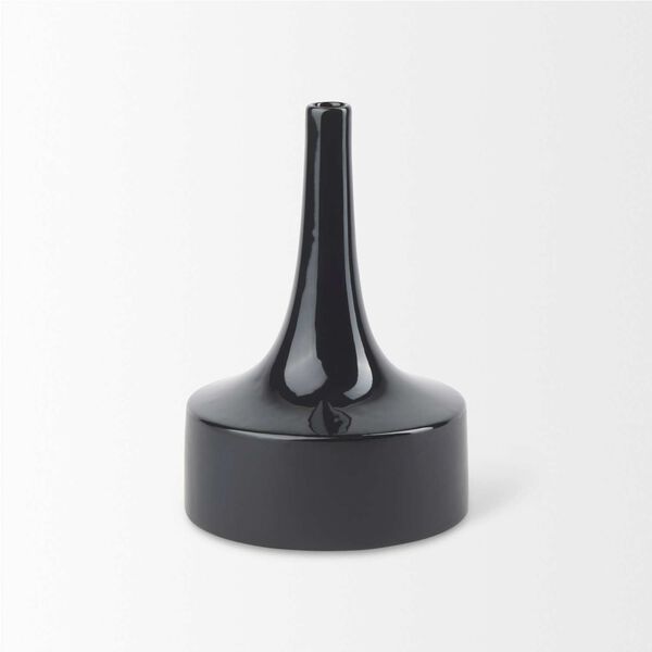 Burton Black Medium Ceramic Jug Vase, image 2