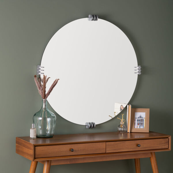 Aubrey Silver 38-Inch x 38-Inch Wall Mirror, image 1