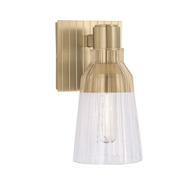 Carnival Satin Brass One-Light 9-Inch Wall Sconce, image 1