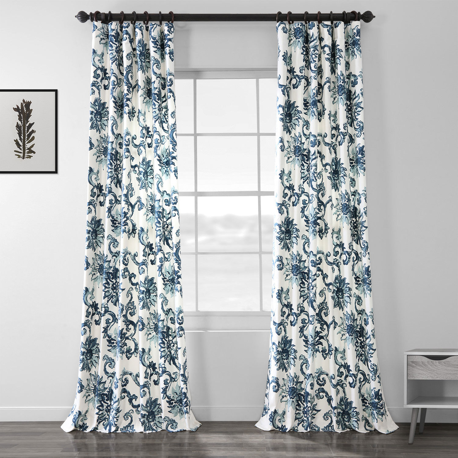 Blue Curtains Hico Luxury Satin Curtain New in various sizes 