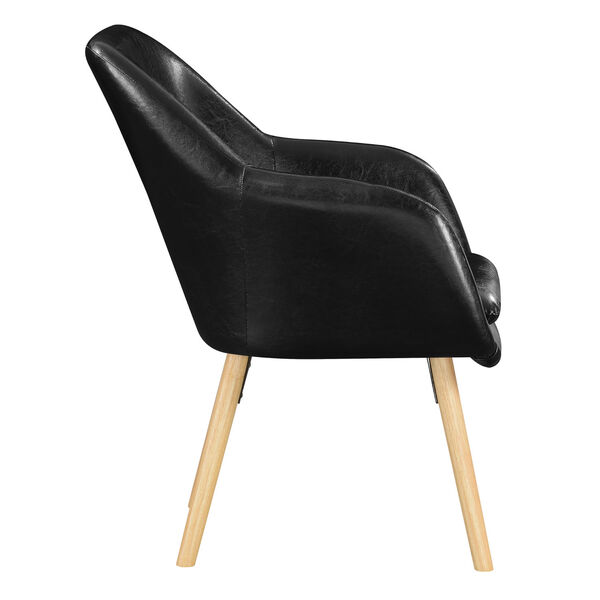 Take a Seat Black Faux Leather Charlotte Accent Chair, image 4