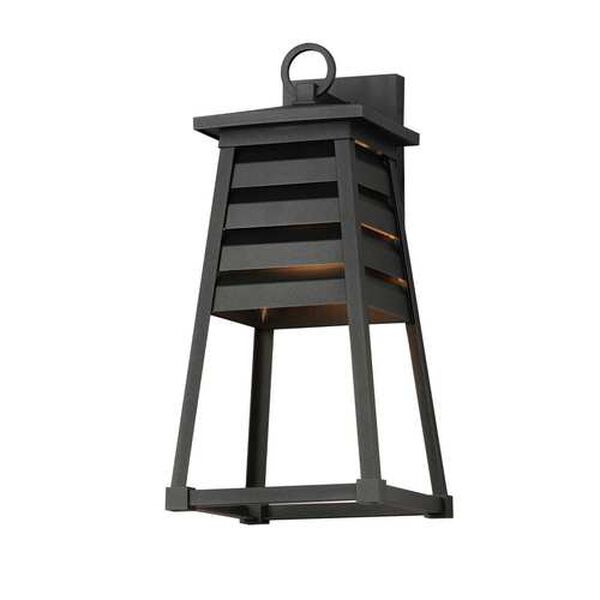 Shutters Black Nine-Inch One-Light Outdoor Wall Sconce, image 1