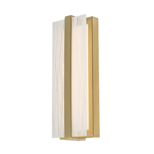 Gallery Satin Brass One-Light Integrated LED Wall Sconce, image 1