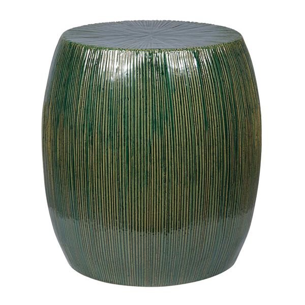 Provenance Signature Ceramic Emerald Texture Bud Stool Accent Table, image 1