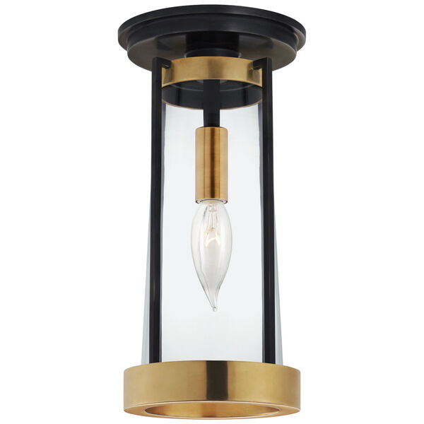 Calix Tall Flush in Bronze and Brass with Clear Glass by Thomas O'Brien, image 1