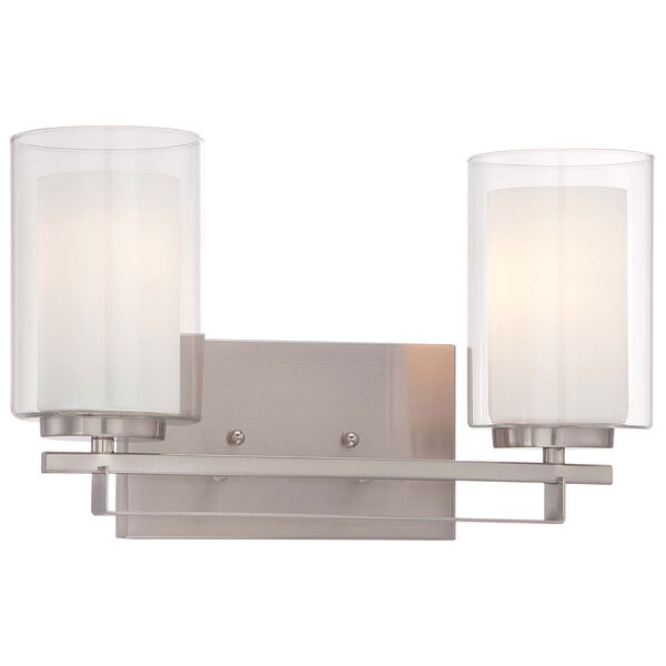 Parsons Studio Brushed Nickel 15-Inch Two-Light Bath Sconce, image 1