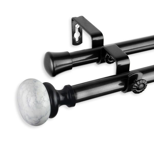 Merlyn Black 28-48 Inch Double Curtain Rod, image 3