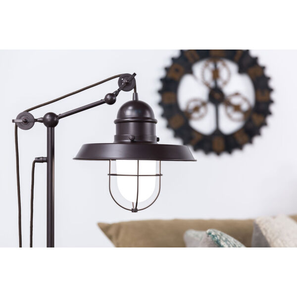 River Station Rubbed Bronze Pulley Adjustable Height Table Lamp, image 5