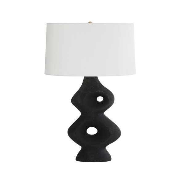 Jemai Charcoal and Off White One-Light Table Lamp, image 1