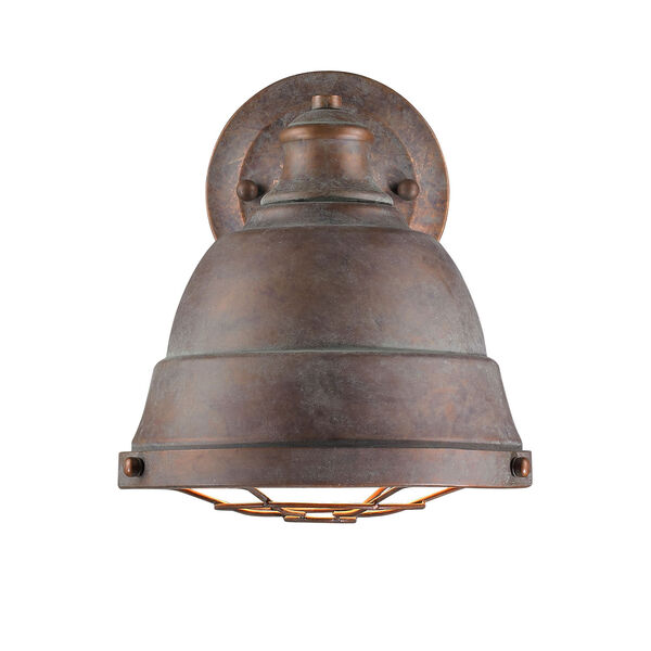 Bartlett Copper Patina One-Light Cage Wall Sconce, image 1