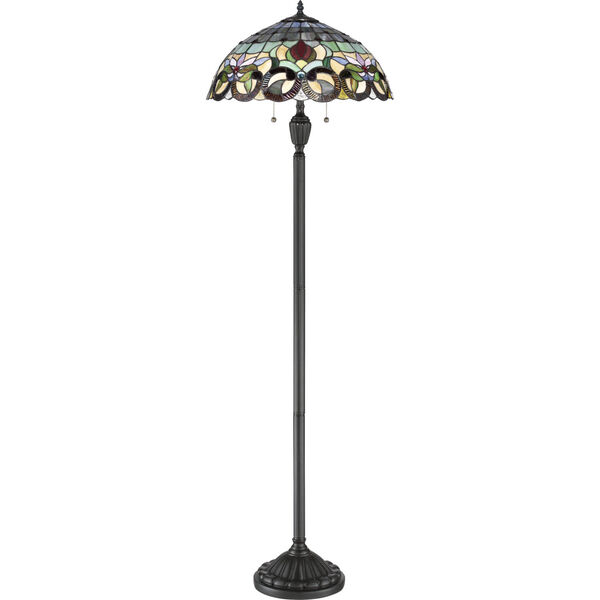 Tiffany Vintage Bronze 62-Inch Two-Light Floor Lamp, image 2