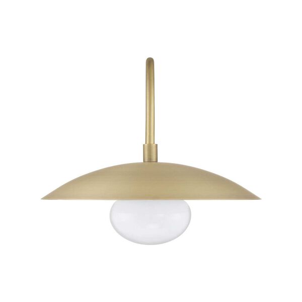 Declan Classic Satin Brass Off White One-Light Wall Sconce, image 5