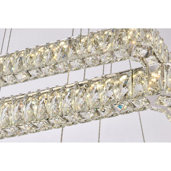 Monroe Chrome 42-Inch Integrated LED Triple Rectangle Pendant, image 4