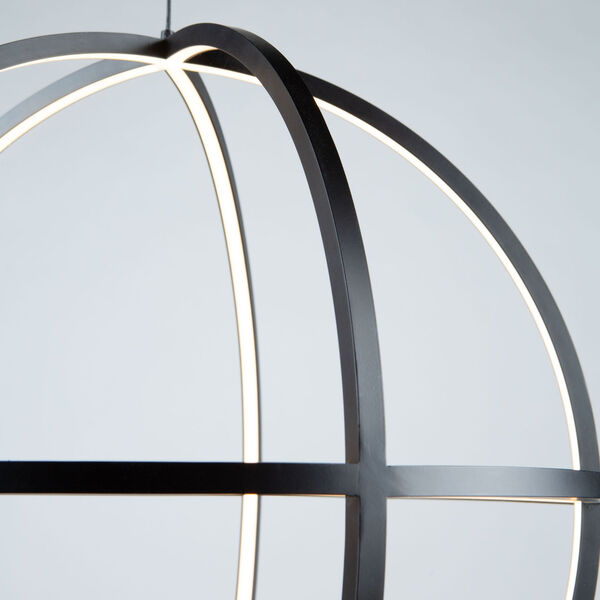 Celestial Matte Black 20-Inch Four-Light LED Chandelier, image 6