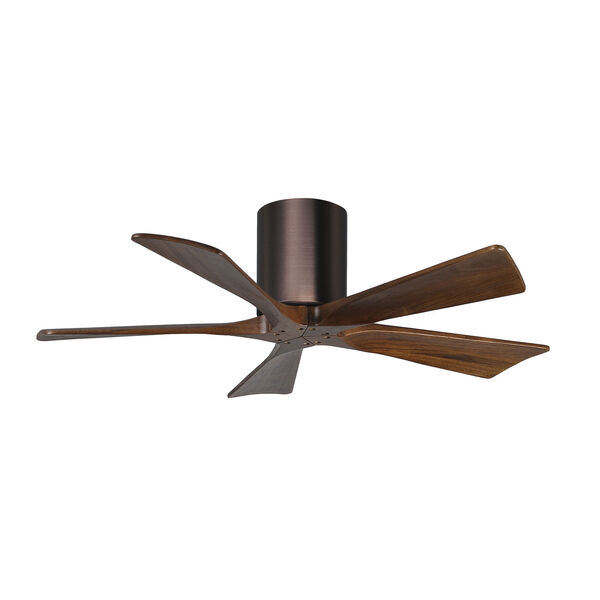 Irene-5H Brushed Bronze and Walnut 42-Inch Outdoor Ceiling Fan, image 4