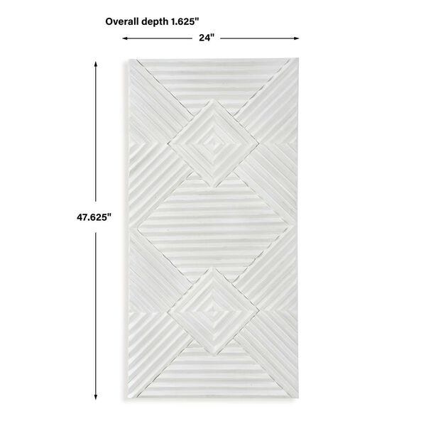 Nexus White Washed Wood Geometric Wall Decor, image 3