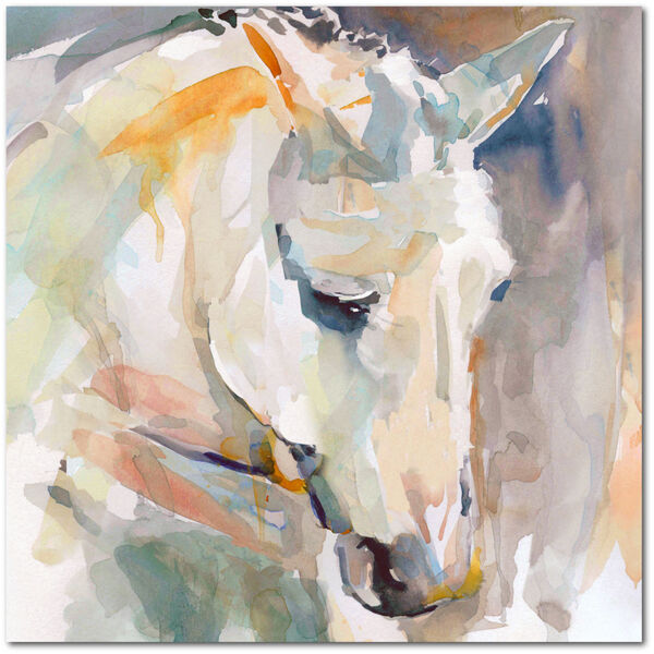 Watercolor Stallion I Gallery Wrapped Canvas, image 2