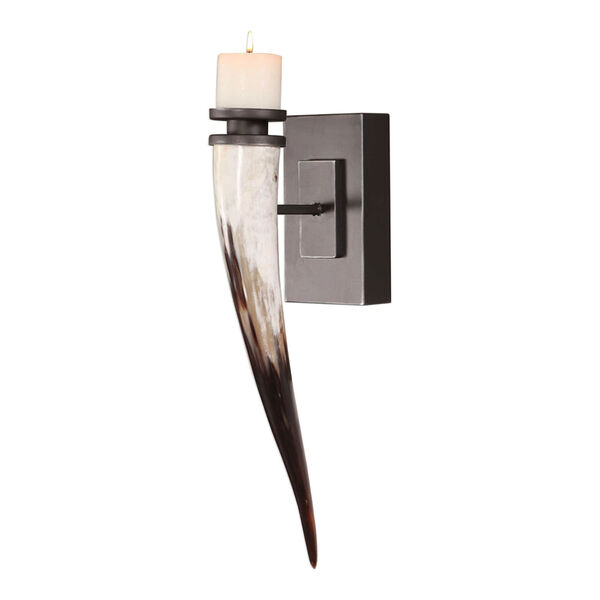 Romany Horn Candle Sconce, image 1